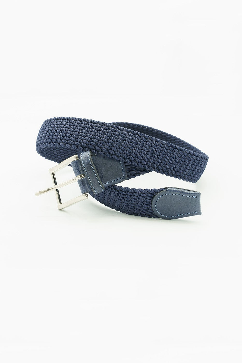 Cinturón trenzado elástico navy