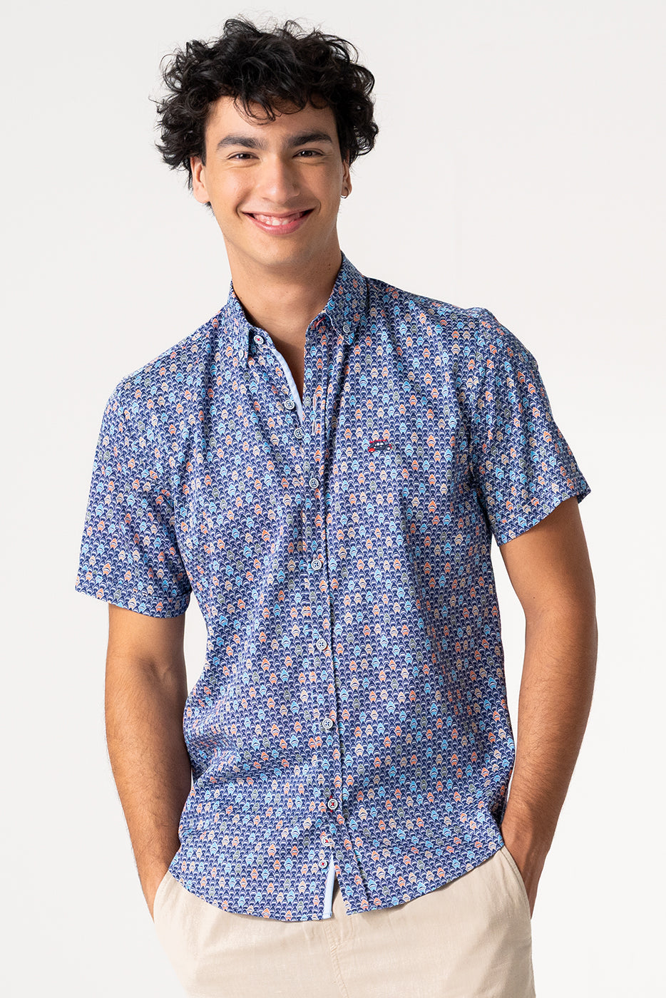Camisa manga corta estampado tiburones