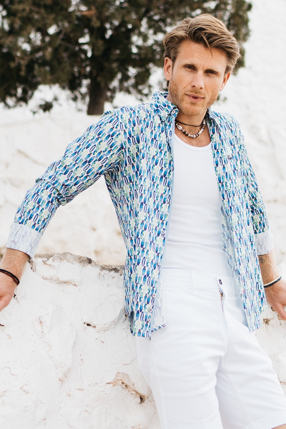 Camisa tablas surf regular fit