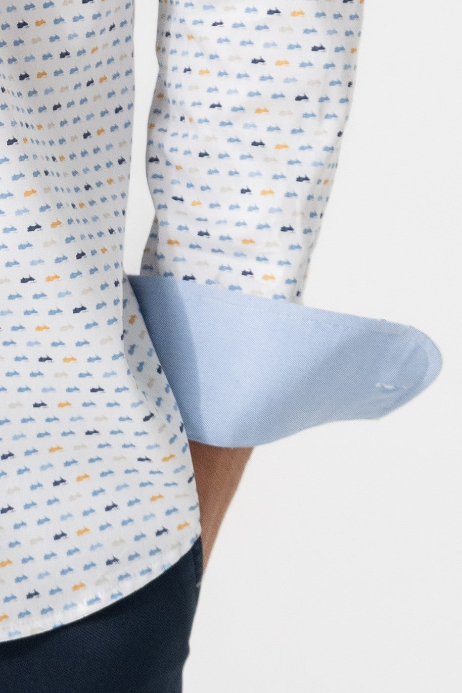 Camisa estampada motos de nieve slim fit