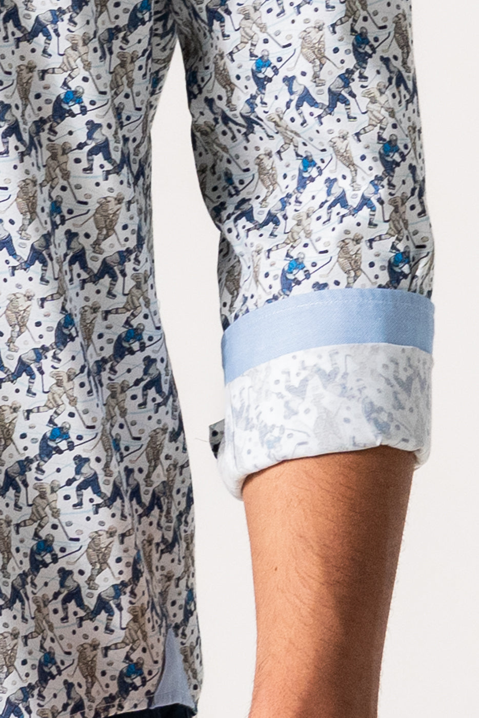 Camisa estampado jugadores de hockey hombre