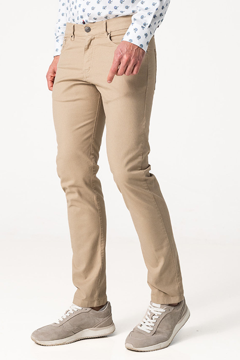 Pantalón hombre 5 bolsillos beige