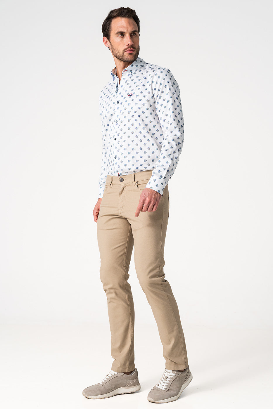 Pantalón hombre 5 bolsillos beige